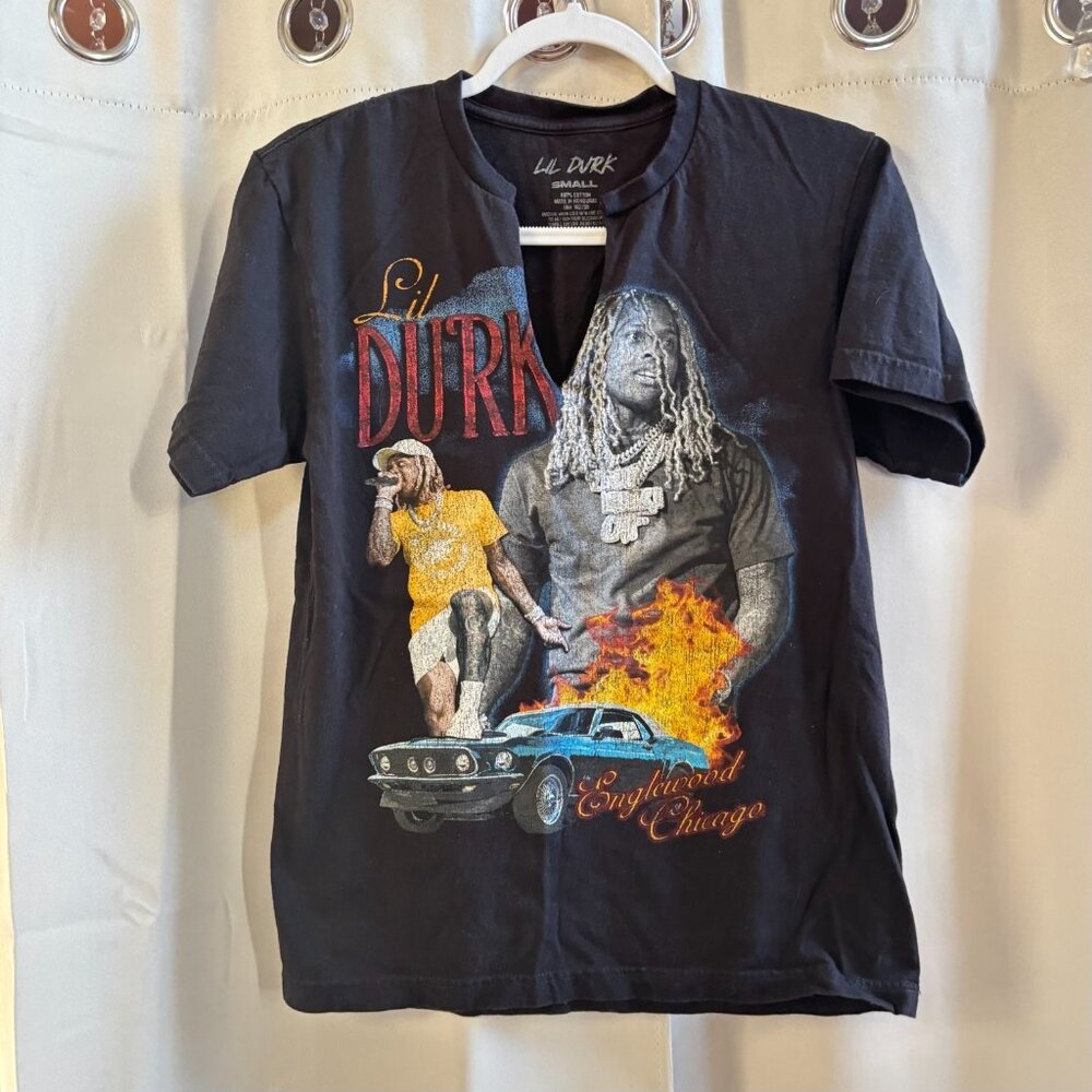 Lil Durk Womens Top Small Graphic Englewood Chicago Rapper Hip Hop‎ Shirt 19182x